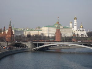 View of the Kremlin from the Moskva River.